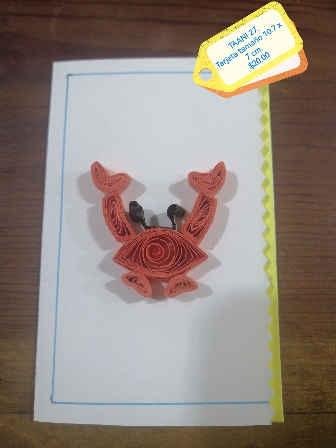 Tarjeta de animalito